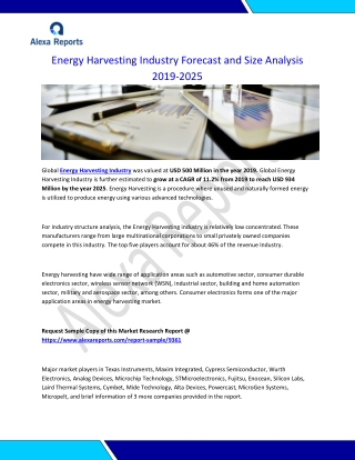 Energy Harvesting Industry Forecast and Size Analysis 2019-2025