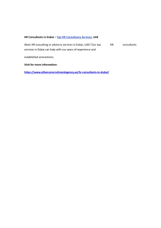 HR Consultants in Dubai – Top HR Consultancy Services, UAE