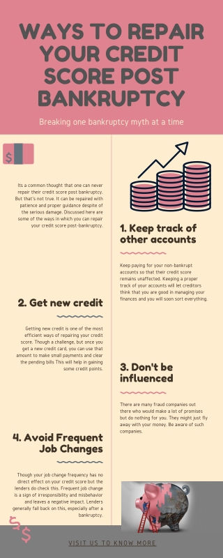 Ways to Repair Your Credit Score Post Bankruptcy