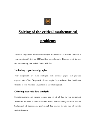Solving of the critical mathematical problems