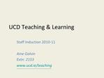 UCD Teaching Learning