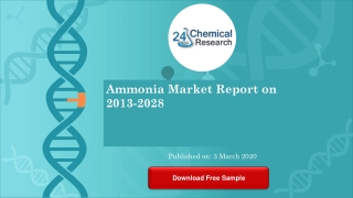 Ammonia Market Report on 2013 2028