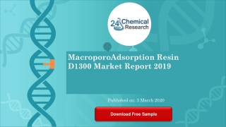 MacroporoAdsorption Resin D1300 Market Report 2019