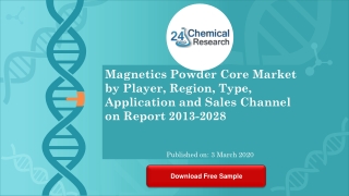 Magnetics Powder Core Market by Player, Region, Type, Application and Sales Channel on Report 2013 2