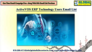 ActiveVOS ERP Technology Users Email List