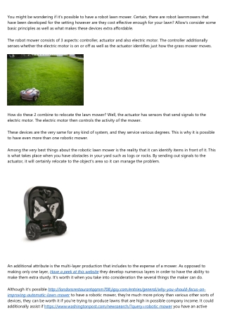 A Look Into the Future: What Will the robotic mowers Industry Look Like in 10 Years?