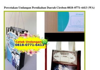 Percetakan Undangan Pernikahan Daerah Cirebon Ö818–Ö771–6413[wa]
