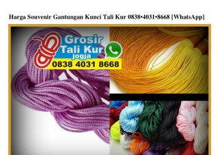 Harga Souvenir Gantungan Kunci Tali Kur O838-4O31-8668[wa]