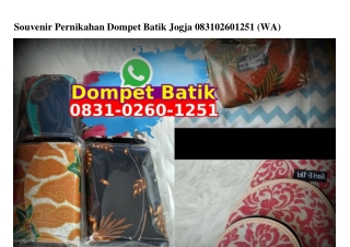 Souvenir Pernikahan Dompet Batik Jogja Ö831.Ö26Ö.1251[wa]