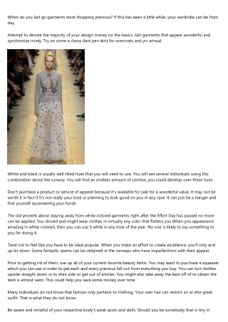 The Ideal Fashion Ideas On The Net