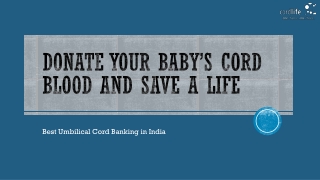 Donate your baby’s cord blood and save a life