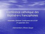Conf rence catholique des Baptis -e-s francophones