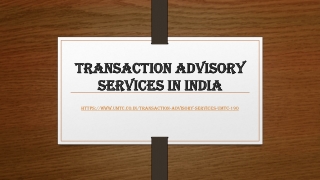 Transaction Advisory Services in India