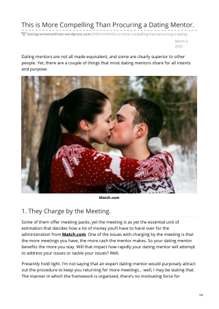 Dating Mentor