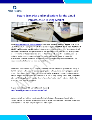 Future Scenarios and Implications for the Cloud Infrastructure Testing Market