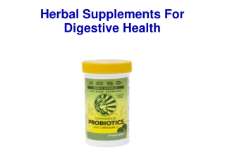 Herbal Supplements For Digestive Health
