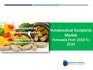 Nutraceutical Excipients Market Research report- Forecasts From 2019 To 2024