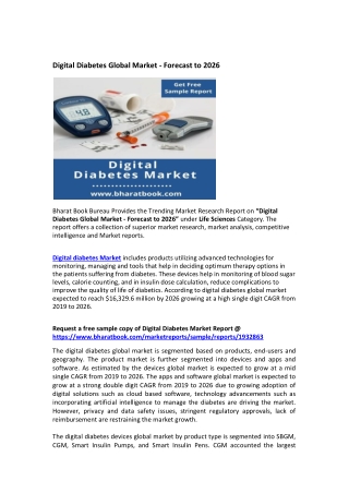 Global Digital Diabetes Market: Industry Size, Growth, Opportunities and Strategies: 2026