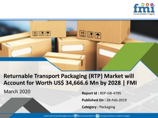 Returnable Transport Packaging (RTP) Market to reach US$ 34,666.6 Mn by 2028 | Future Market Insights (FMI)