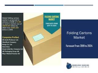 Folding Cartons Market to Reach US$110.861 billion by 2024