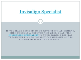 Invisalign Specialist in Kensington