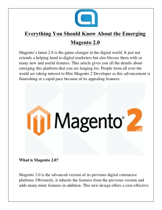 Everything You Should Know About the Emerging Magento 2.0
