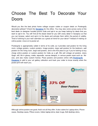 33% Off Door Posters