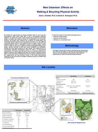 New Urbanism: Effects on Walking &amp; Bicycling Physical Activity