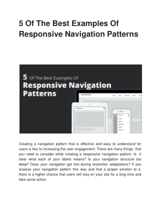 5 Of The Best Examples Of Responsive Navigation Patterns