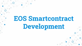 EOS Smartcontract Development