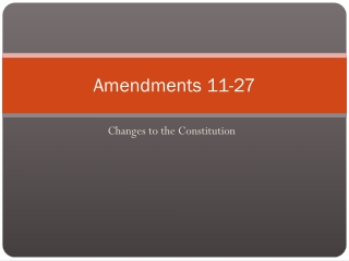 Amendments 11-27