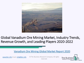 Vanadium Ore Mining Global Market Report 2020