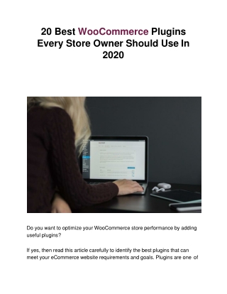 20 Best WooCommerce Plugins Every Store Owner Should Use In 2020
