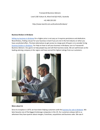 Brisbane Business Brokers