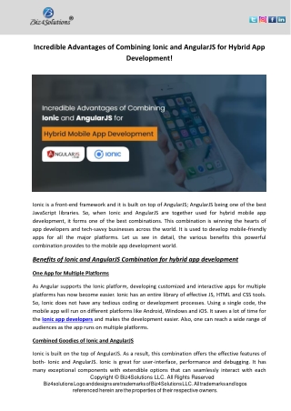 Incredible Advantages of Combining Ionic and AngularJS for Hybrid App Development!