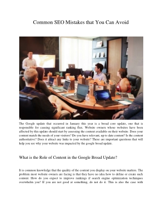 Common SEO Mistakes that You Can Avoid