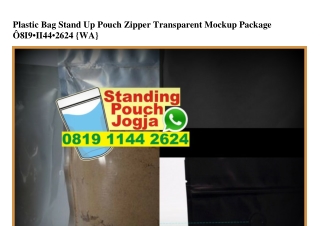 Plastic Bag Stand Up Pouch Zipper Transparent Mockup Package 0819.1144.2624[wa]