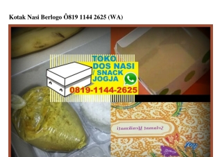 Kotak Nasi Berlogo O819•1144•2625[wa]