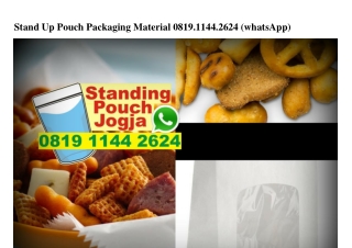 Stand Up Pouch Packaging Material Ö819 1144 2624[wa]