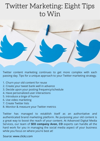 Twitter Marketing: Eight Tips to Win