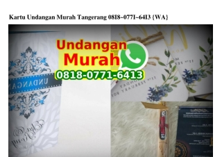 Kartu Undangan Murah Tangerang Ô818·Ô771·6413[wa]