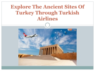 Explore The Ancient Sites Of Turkey Through Turkish Airlines