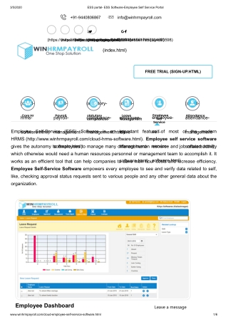 ESS portal- ESS Software-Employee Self Service Portal