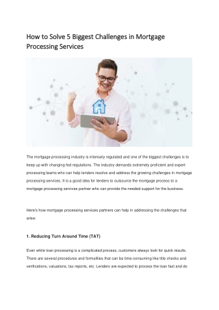 How to Solve 5 Biggest Challenges in Mortgage Processing Services