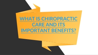 What Is Chiropractic Care And Its Important Benefits?