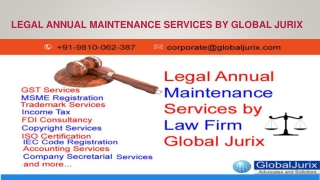 Legal Annual Maintenance Services by Global Jurix