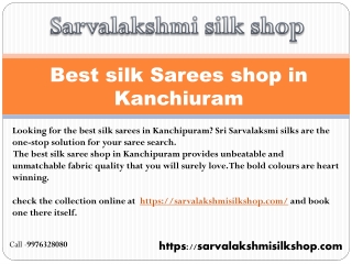 Best silk Sarees shop in Kanchipuram