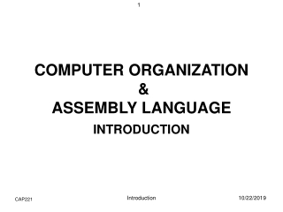 COMPUTER ORGANIZATION & ASSEMBLY LANGUAGE