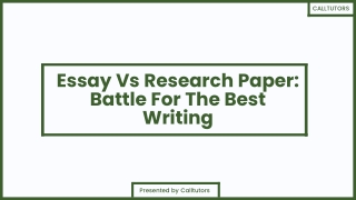 Essay Vs Research Paper: Battle For The Best Writing