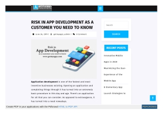 Risk in app development as a customer you need to know